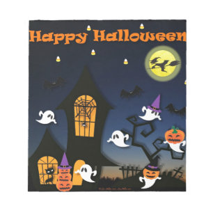Happy Halloween Haunted House Notitieblok