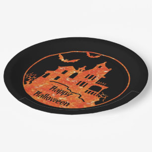 Happy Halloween Haunted House Paper-Borden Papieren Bordje