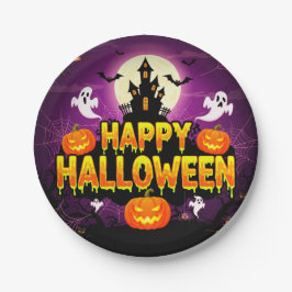 Happy Halloween Haunted House PartyPaper Bord