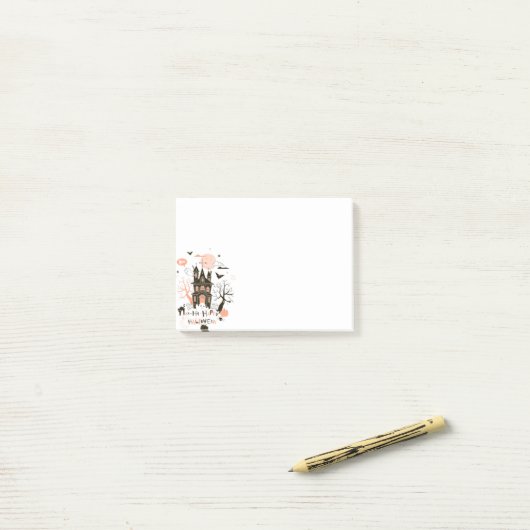 Happy Halloween Haunted House Post-it® Notes (Op bureau)