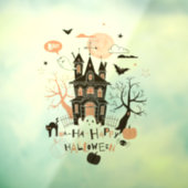 Happy Halloween Haunted House  Raamsticker (Vel 3)