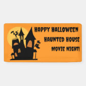 Happy Halloween Haunted Movie Night Spook Spandoek (Horizontaal)