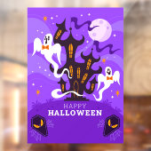 Happy Halloween Haunted Scene Raamsticker (Vel 2)