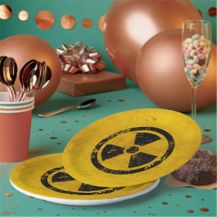 Happy Halloween Hazard Radiation Warning Papieren Bordje