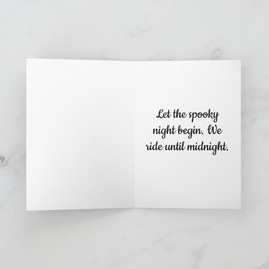 Happy Halloween-heks - heks en twee katten Kaart (Binnen)