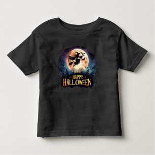Happy Halloween - Heks op vliegende Broom Kinder Shirts