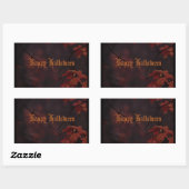 Happy Halloween herfst gebladerte Rechthoekige Sticker (Vel)