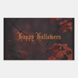 Happy Halloween herfst gebladerte Rechthoekige Sticker