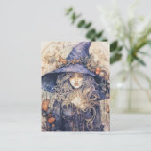 Happy Halloween | Herfstheks Briefkaart (Staand voorkant)