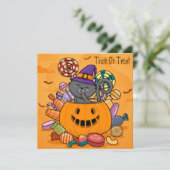 Happy Halloween Holiday Card Feestdagenkaart (Staand voorkant)