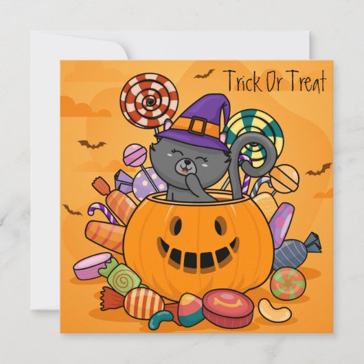 Happy Halloween Holiday Card Feestdagenkaart (Voorkant)