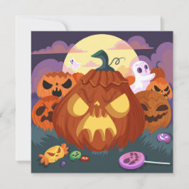 Happy Halloween Holiday Card Feestdagenkaart