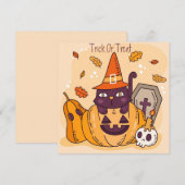 Happy Halloween Holiday Card Feestdagenkaart (Voorkant / Achterkant)