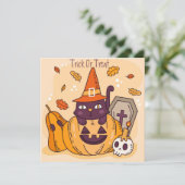 Happy Halloween Holiday Card Feestdagenkaart (Staand voorkant)