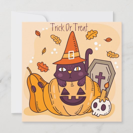 Happy Halloween Holiday Card Feestdagenkaart (Voorkant)