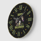 Happy Halloween horloge murale épell (Angle)