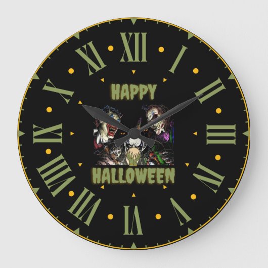 Happy Halloween horloge murale épell (Recto)