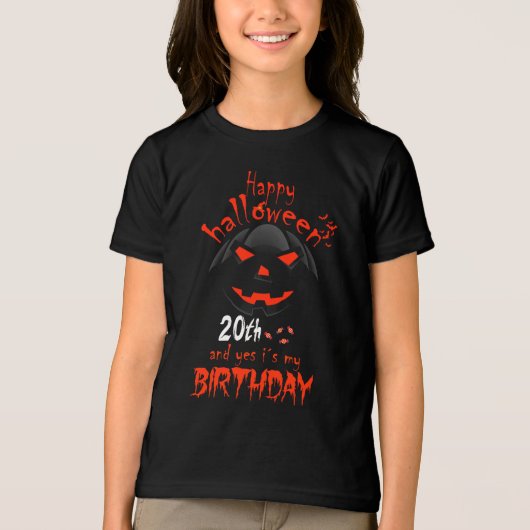 Happy Halloween Ja, het is mijn 20e verjaardag Tri-Blend Shirt (Voorkant)