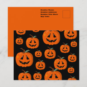 Happy Halloween Jack O Lantaarn Illustratieve Kuns Briefkaart