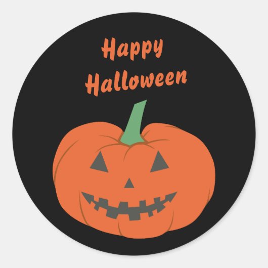 Happy Halloween Jack O lantaarn pompoen Sticker (Voorkant)