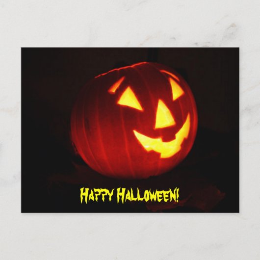 Happy Halloween Jack o' Lantern Briefkaart (Voorkant)