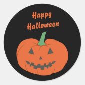 Happy Halloween Jack-o'-lantern Citrouille Sticker (Devant)