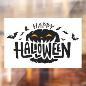Happy Halloween Jack-O-Lantern en Bats Raamsticker (Vel 2)