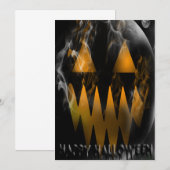 Happy Halloween Jack O Lantern Party Invitation Kaart (Voorkant / Achterkant)