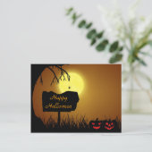 Happy Halloween Jack O Lantern Pumpkins Briefkaart (Staand voorkant)