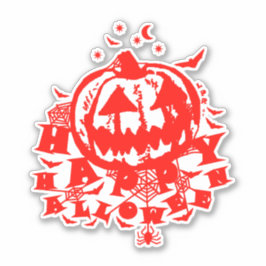 Happy Halloween Jack O Lantern Sticker
