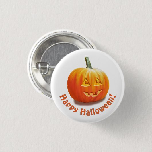 Happy Halloween Jack o'Lantern Ronde Button 3,2 Cm (Voorkant /achterkant)
