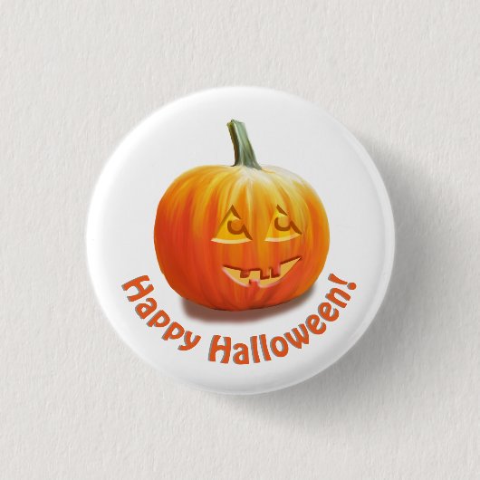 Happy Halloween Jack o'Lantern Ronde Button 3,2 Cm (Voorkant)
