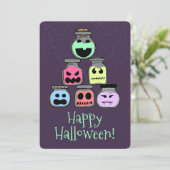 Happy Halloween Jars Kostuum Party Uitnodiging (Staand voorkant)