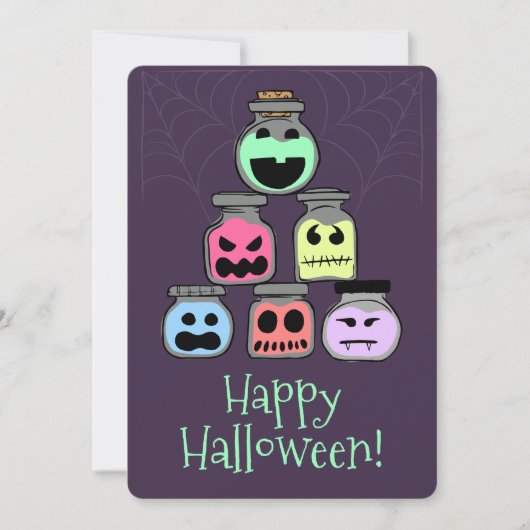 Happy Halloween Jars Kostuum Party Uitnodiging (Voorkant)