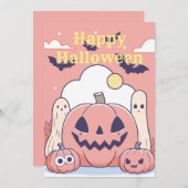 Happy Halloween Kaart (Voorkant / Achterkant)