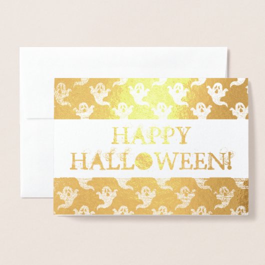 Happy Halloween Kaart met Ghost Pattern (Voorkant met envelop)