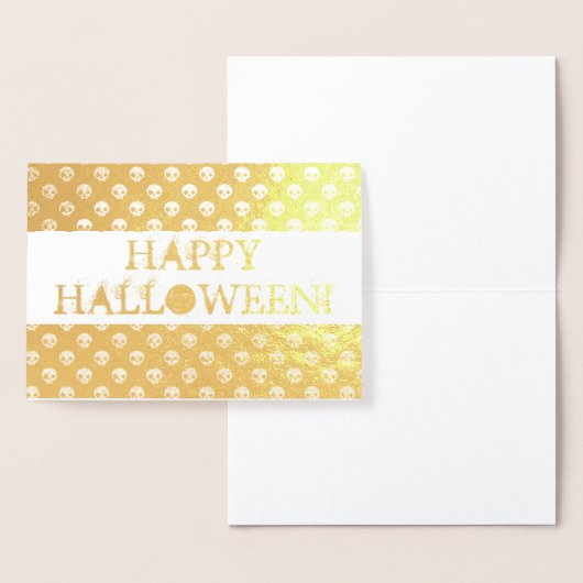 Happy Halloween Kaart met Skull Pattern (Display)