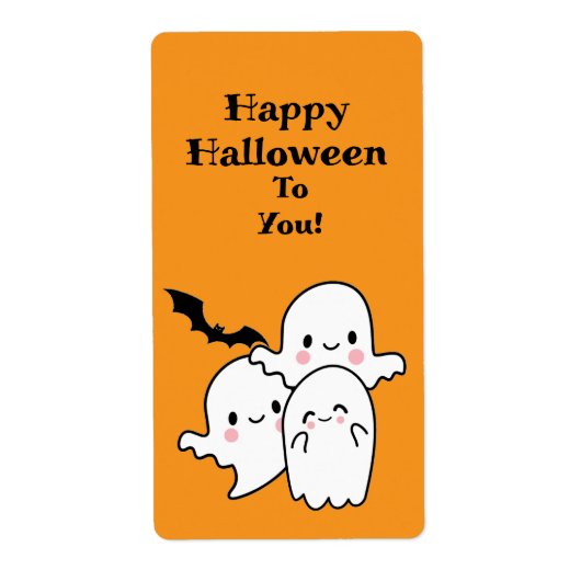 Happy Halloween kan personaliseren Etiket (Voorkant)