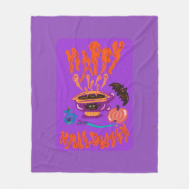Happy Halloween kattenliefhebber heks kopje koffie Fleece Deken