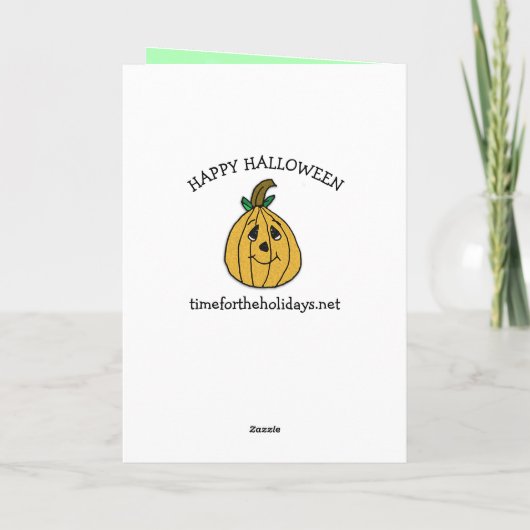 Happy Halloween Kind Witch, Mummy en Vampire Kaart (Achterkant)