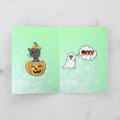 Happy Halloween Kind Witch, Mummy en Vampire Kaart (Binnen)
