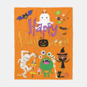 Happy Halloween Kinder Cute and Spooky Fleece Blan (Voorkant)