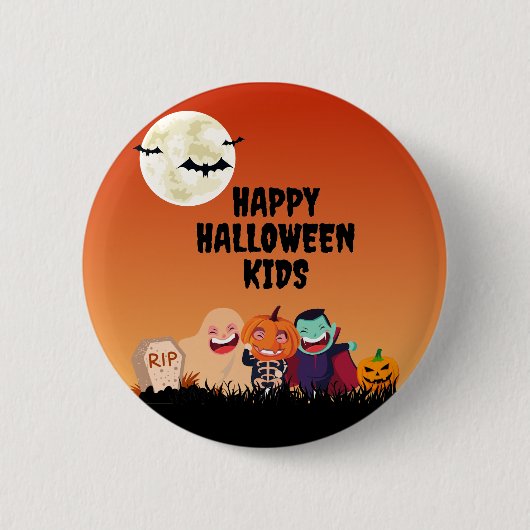 Happy Halloween Kinderen Ronde Button 5,7 Cm (Voorkant)