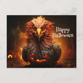 Happy Halloween Kip Haan Pompoen Boerderij Papier Briefkaart