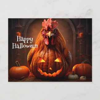 Happy Halloween Kip Haan Pompoen Boerderij Papier Briefkaart