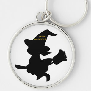 "HAPPY HALLOWEEN" KLEINE WITCH FLYING SLEUTELHANGER