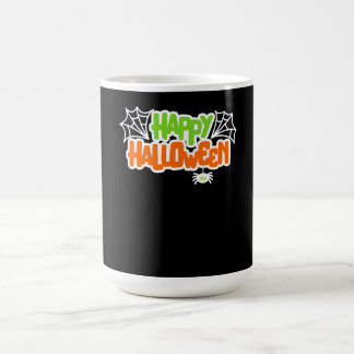 Happy Halloween Kleurrijke Schattigee Spinnenweb Koffiemok