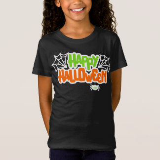 Happy Halloween Kleurrijke Schattigee Spinnenweb T-shirt