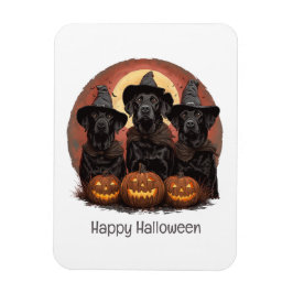 Happy Halloween Labrador Retriever Dogs Witch Pett Magneet