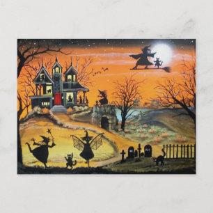 Happy Halloween landschap Vakantie Briefkaart